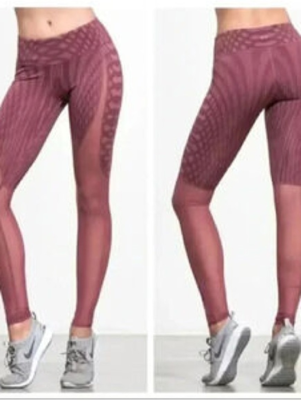 Alo Motion Legging Half Mesh Arches Mid Waist size S